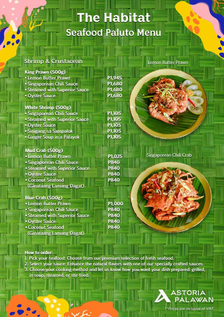 Seafood Paluto Menu P2