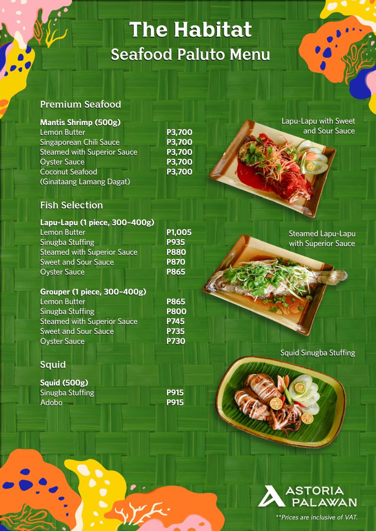 SEAFOOD PALUTO MENU P1